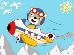 Avionuri prietenoase pentru colorarea copiilor